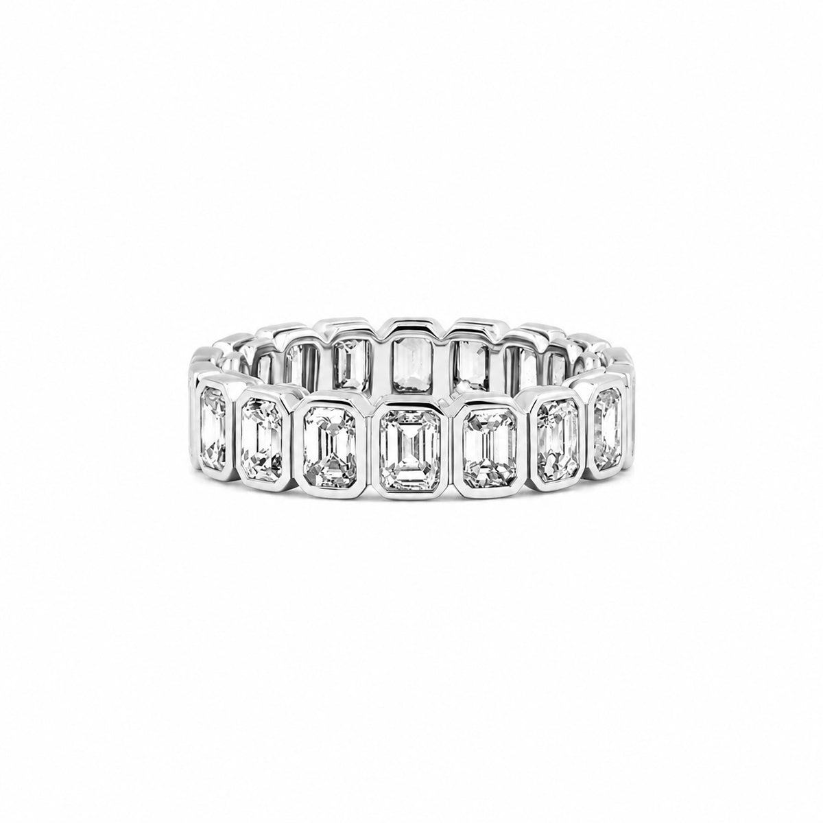 Emerald Bezel Eternity Band