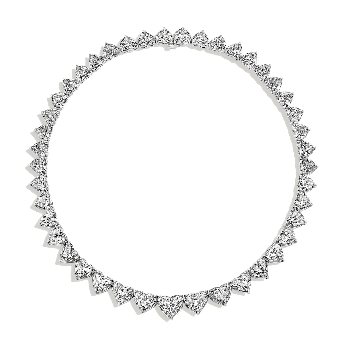 Graduating Heart Diamond Tennis Necklace