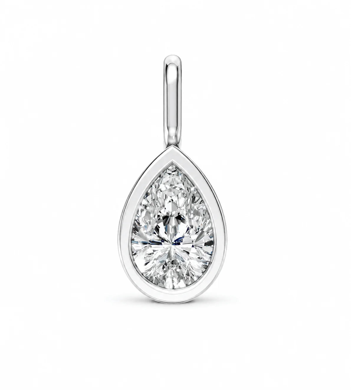 Pear Diamond Bezel Pendant