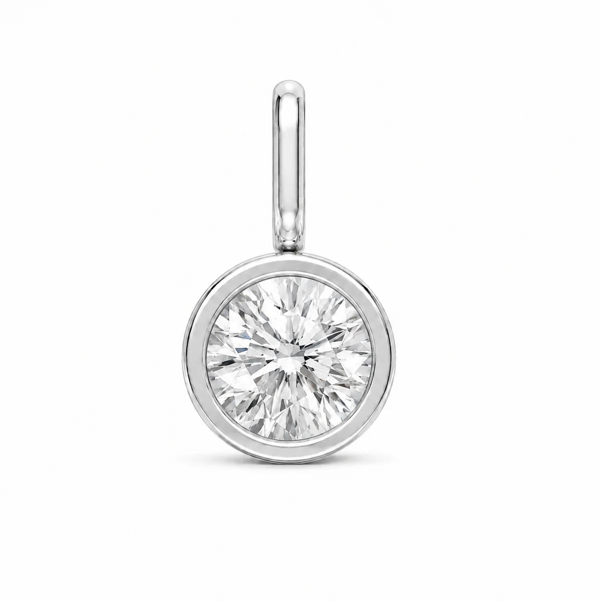 Round Diamond Bezel Pendant