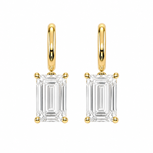 Emerald Diamond Drop Earrings