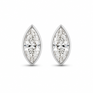 Marquise Bezel Diamond Studs