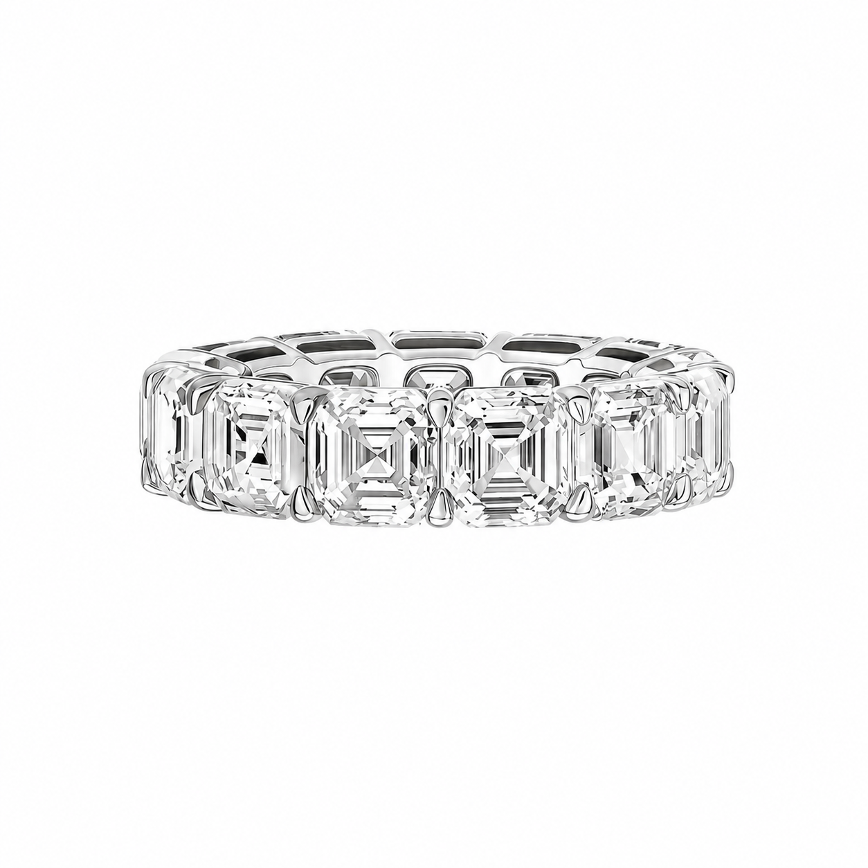 Asscher-Cut Eternity Band