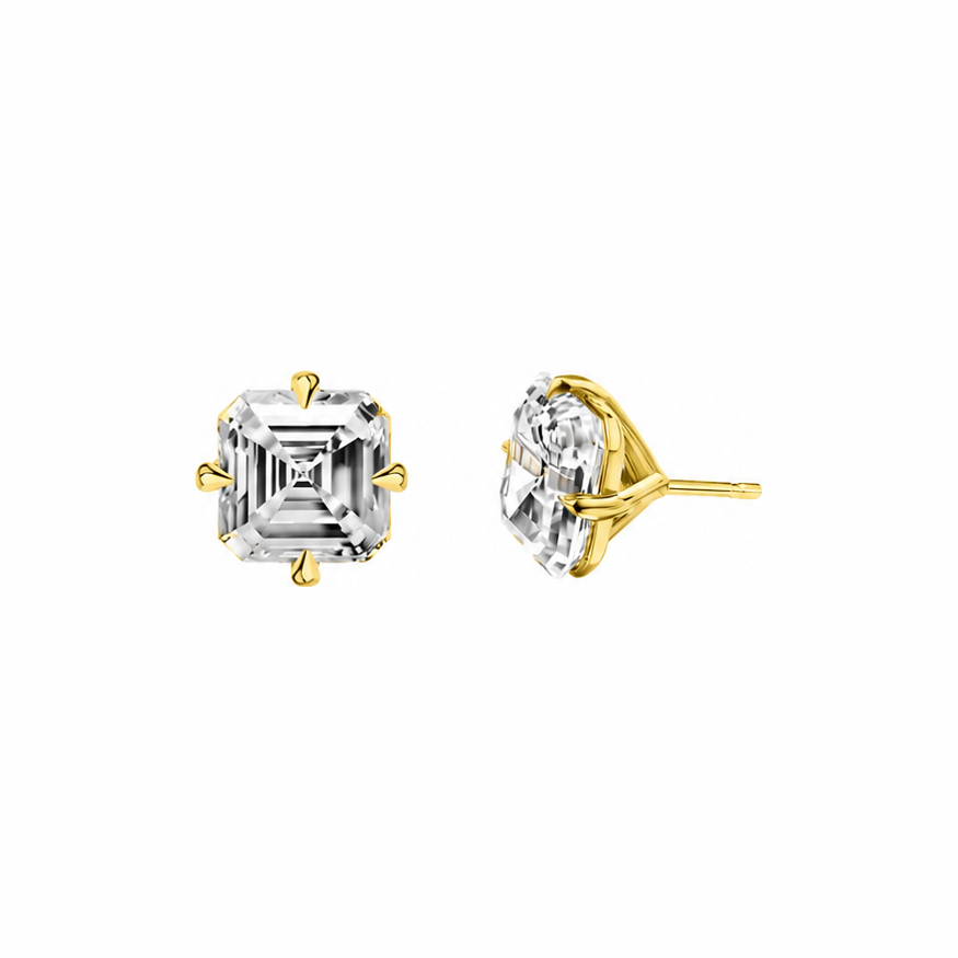 Asscher Diamond Studs