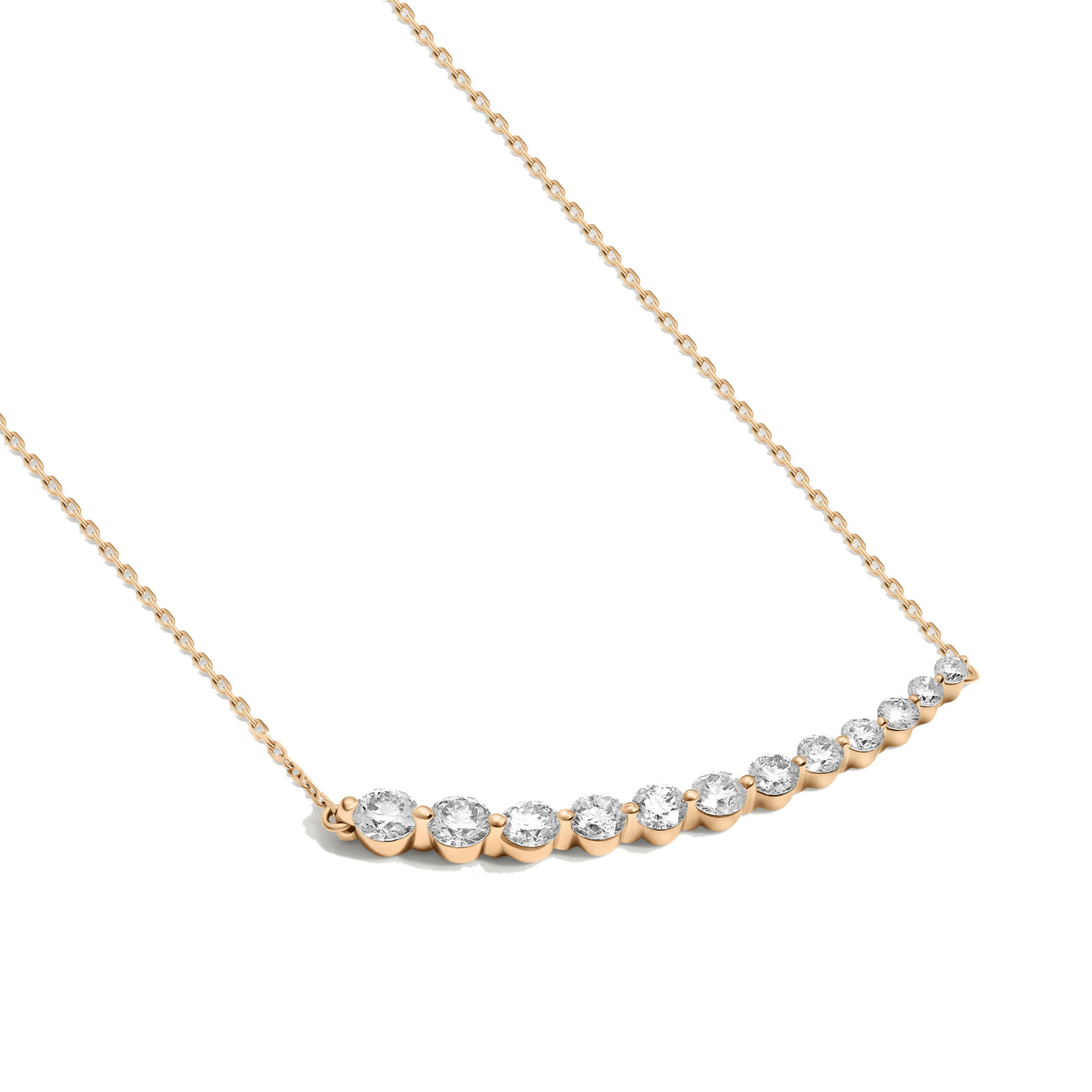 Claire Pendant Round Diamond Necklace