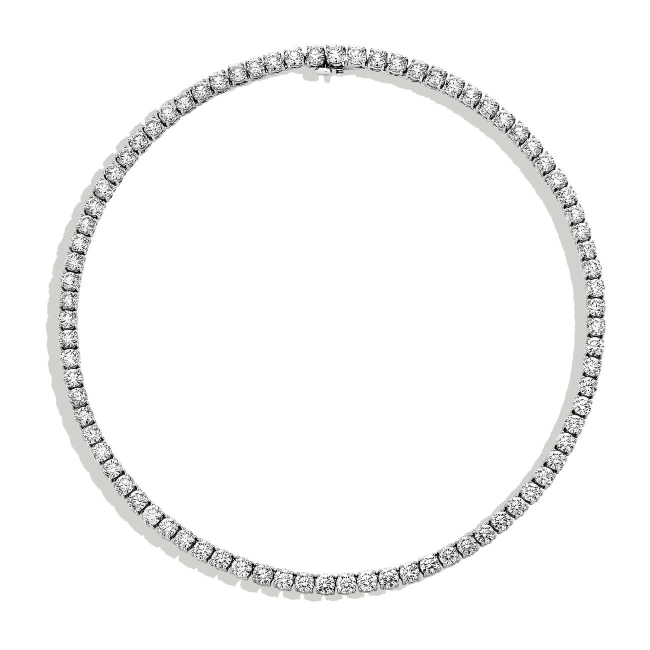 Classic Round Diamond Tennis Necklace