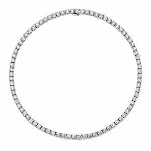 Classic Round Diamond Tennis Necklace