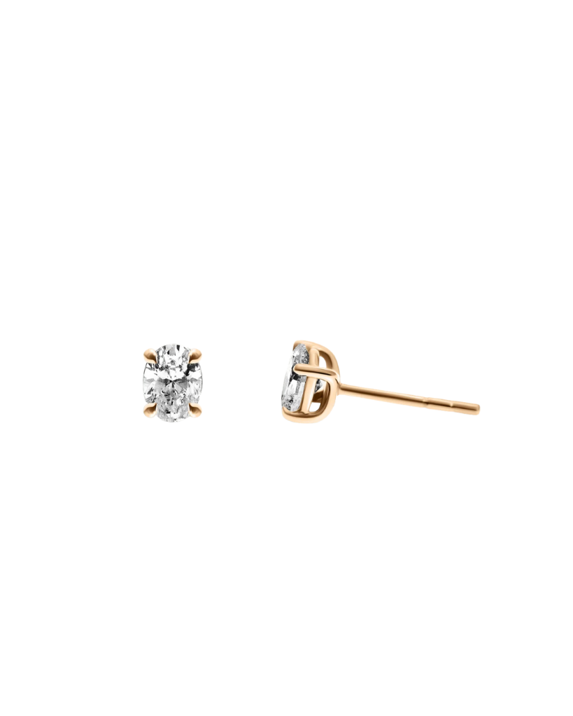 Oval Diamond Studs