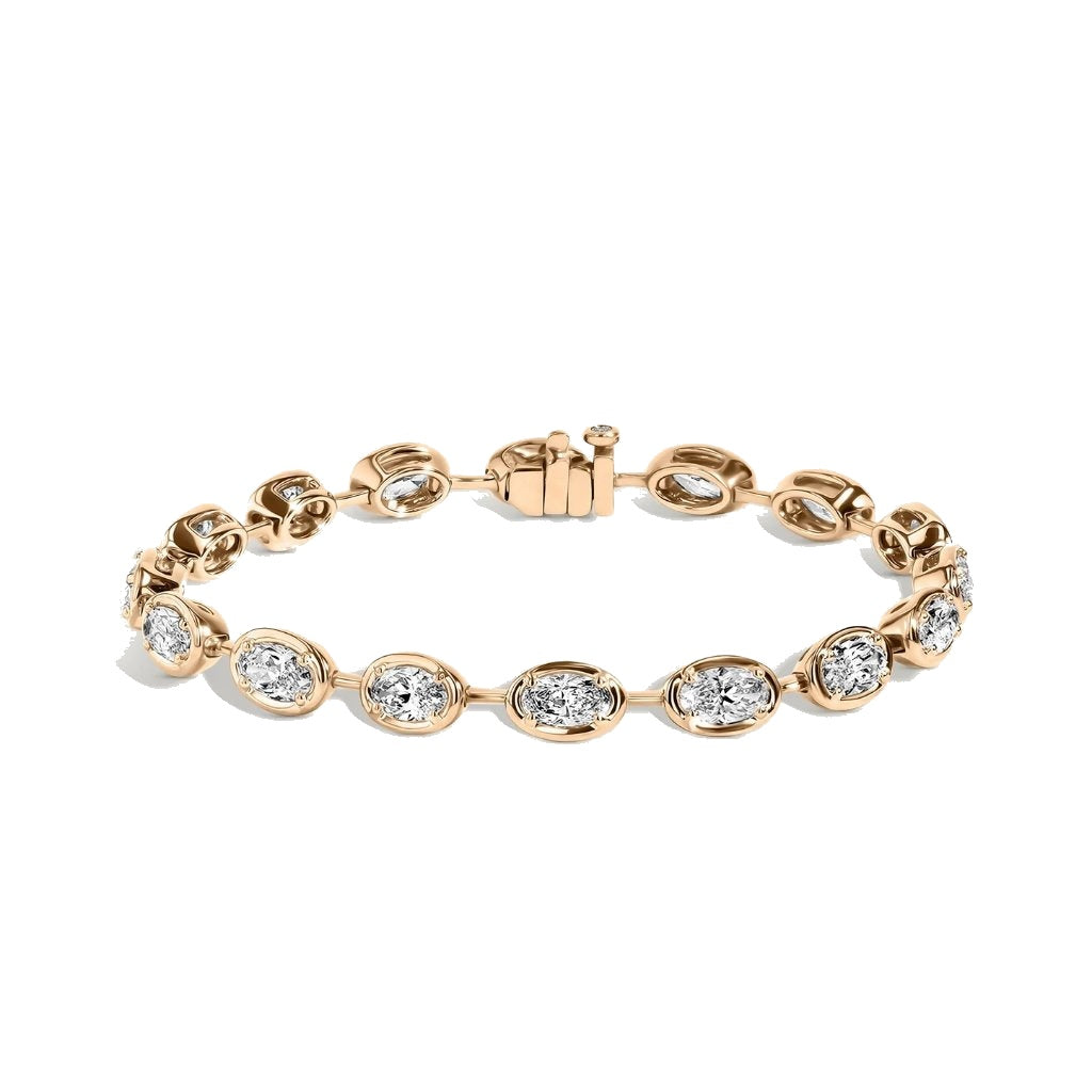 East West Oval Diamond Celeste Tennis Bracelet