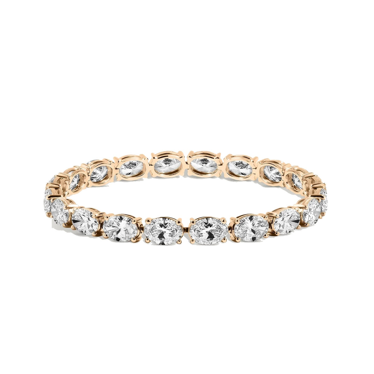 East West Oval Diamond Tennis Bracelet