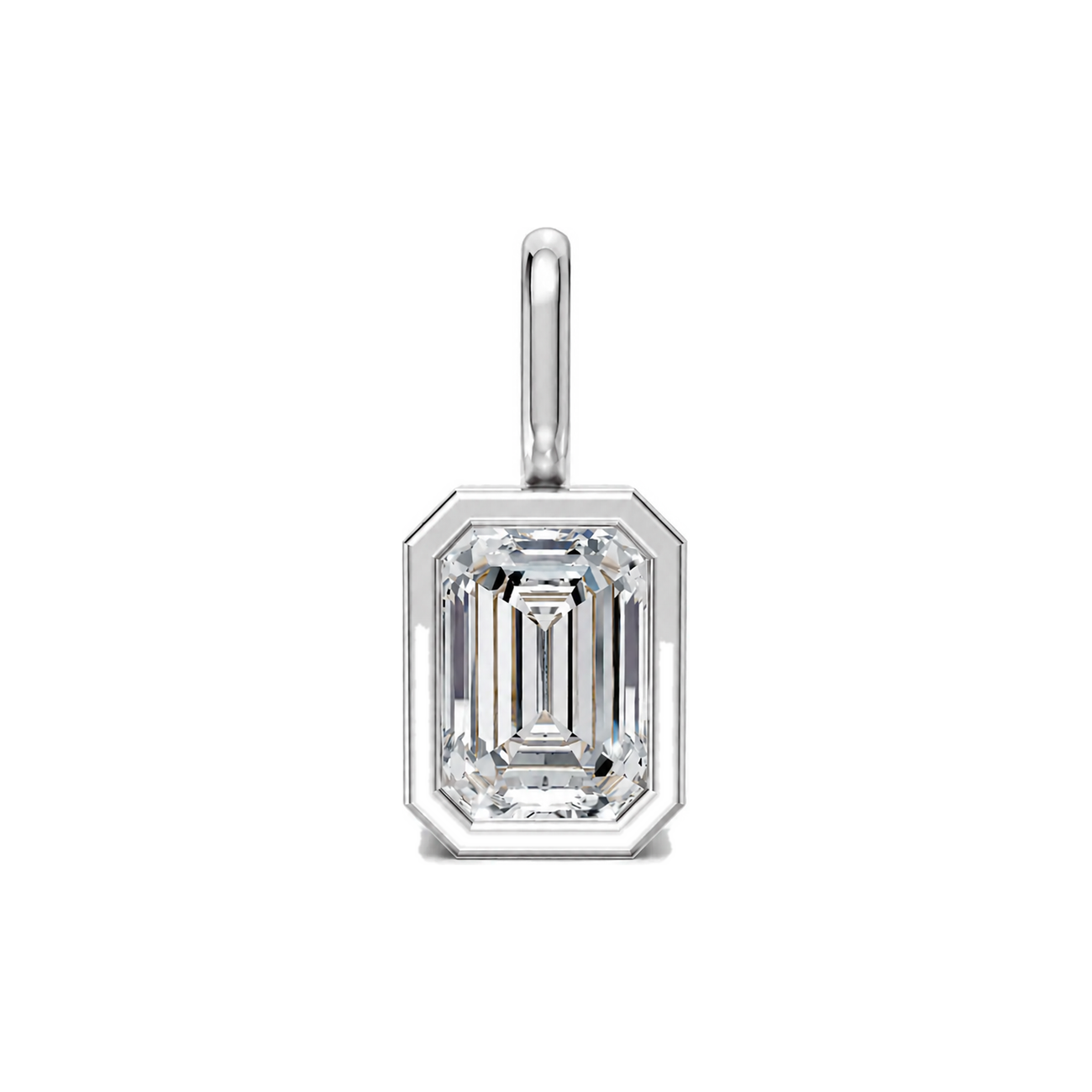 Emerald Diamond Bezel Drop