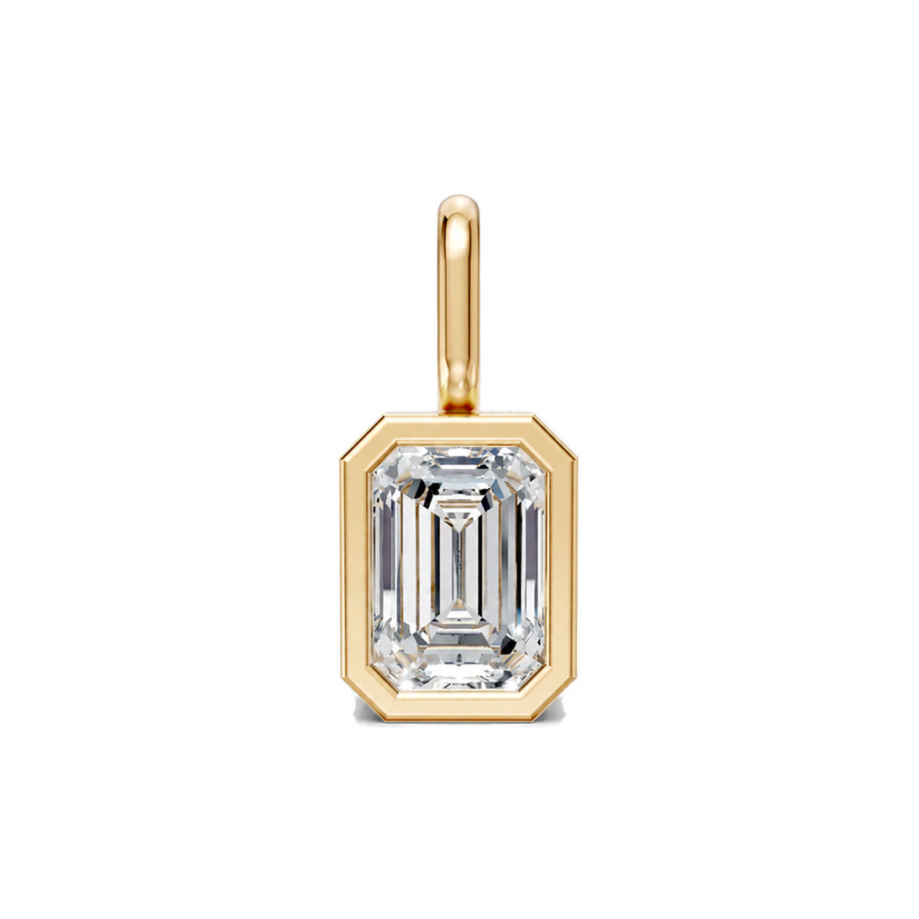 Emerald Diamond Bezel Drop