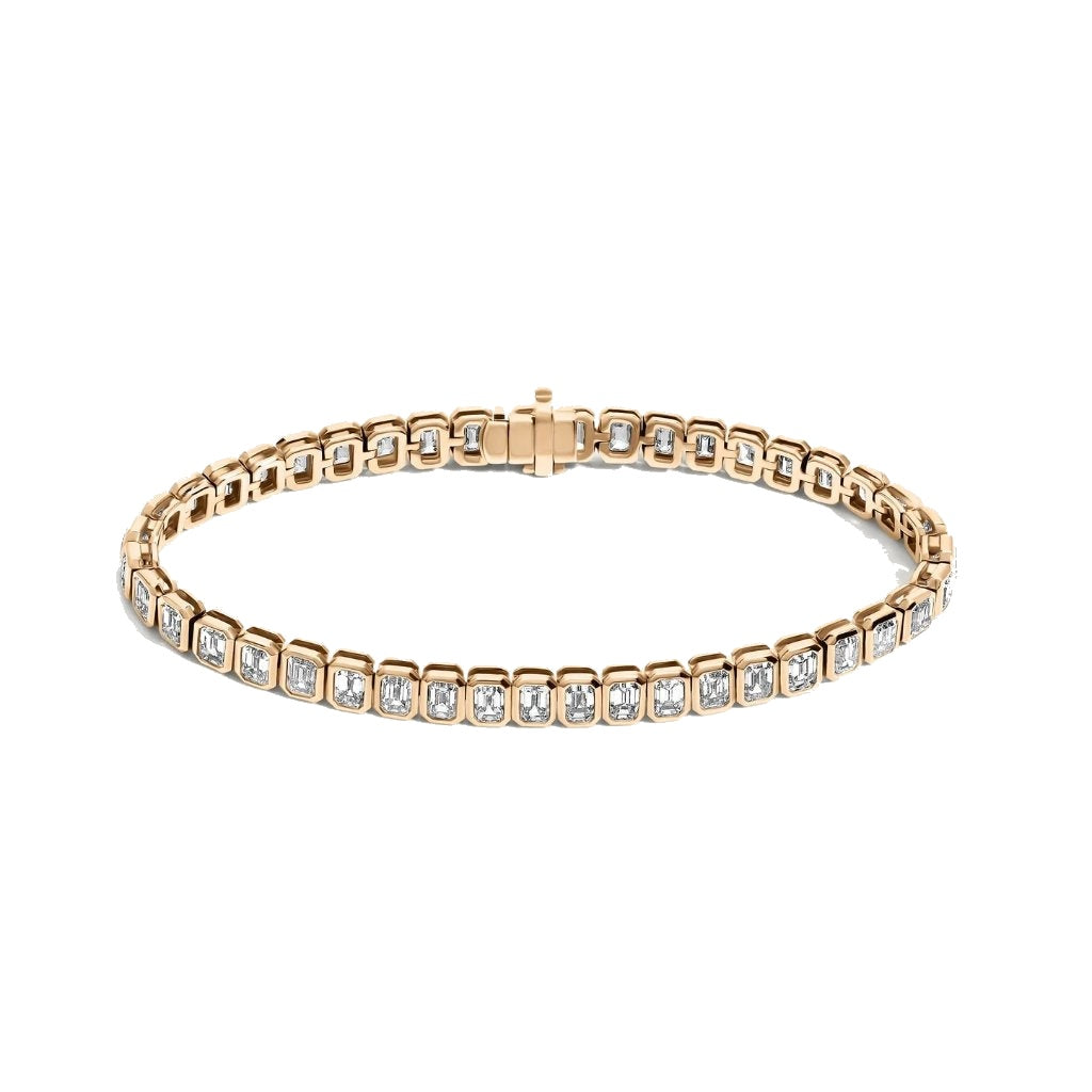 Emerald Bezel Tennis Bracelet
