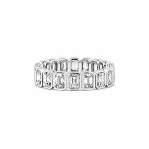 Emerald Bezel Eternity Band
