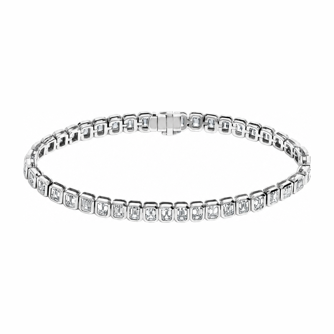 Emerald Bezel Tennis Bracelet