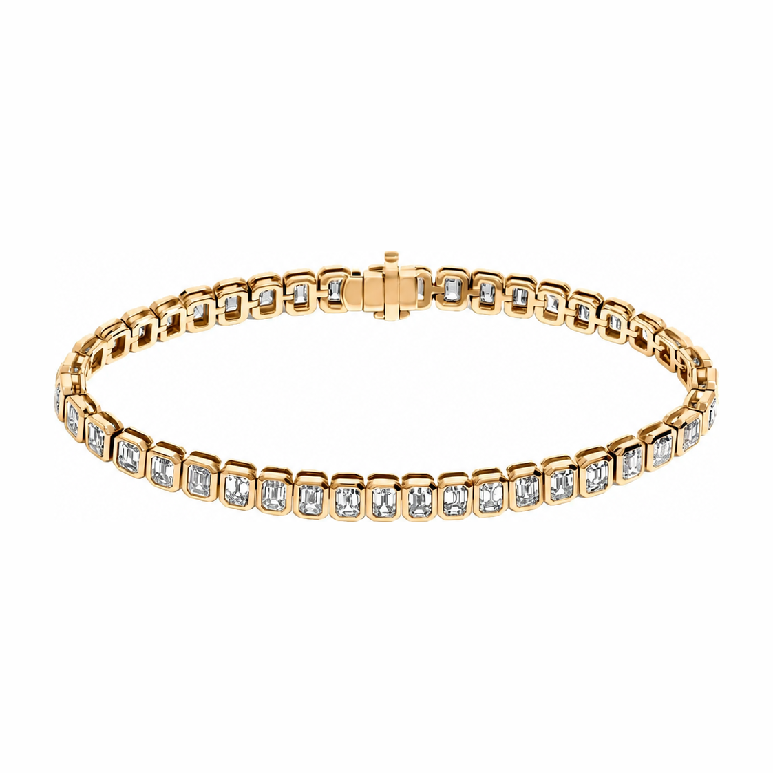 Emerald Bezel Tennis Bracelet