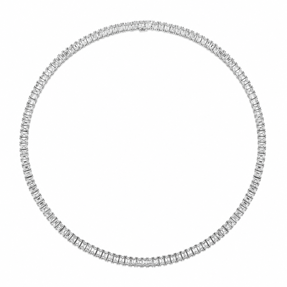 Emerald Diamond Tennis Necklace