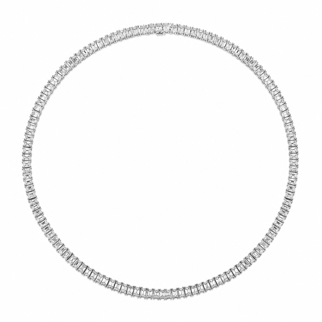 Emerald Diamond Tennis Necklace
