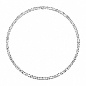 Emerald Diamond Tennis Necklace