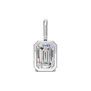 Emerald Diamond Bezel Pendant