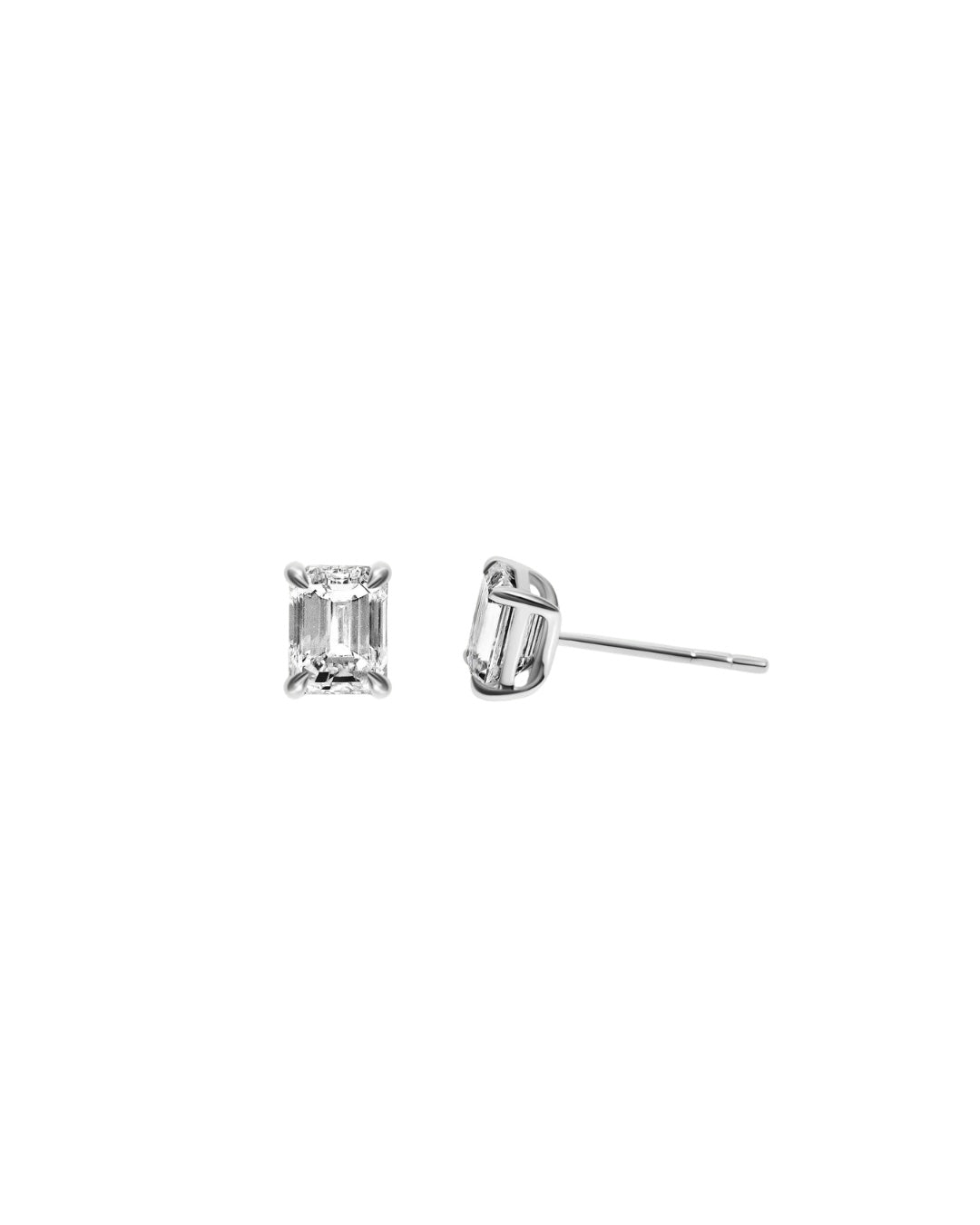Emerald Diamond Studs