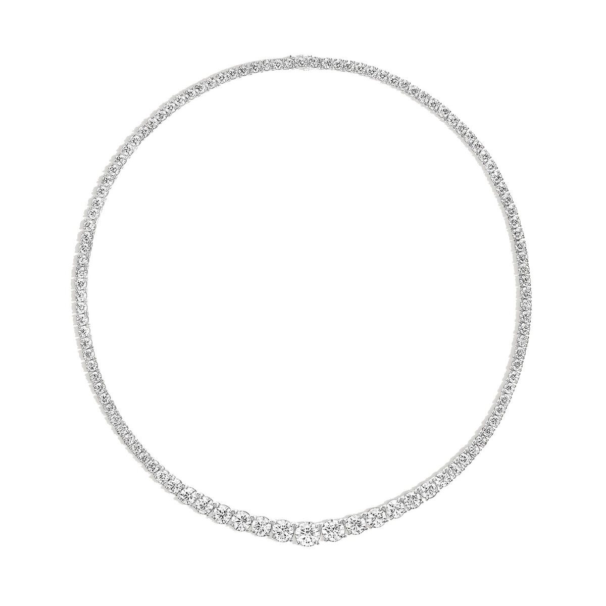 Graduated Diamond Tennis Necklace