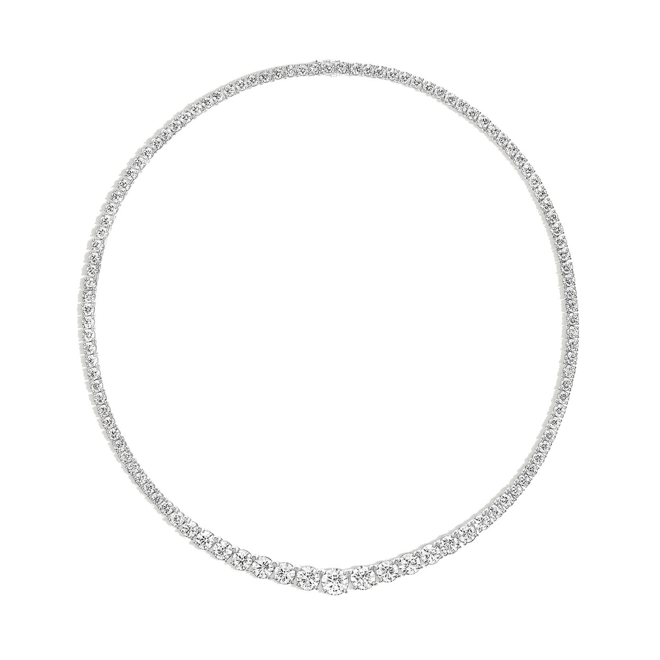 Graduated Diamond Tennis Necklace