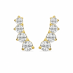 Graduated Round Climber Earrings