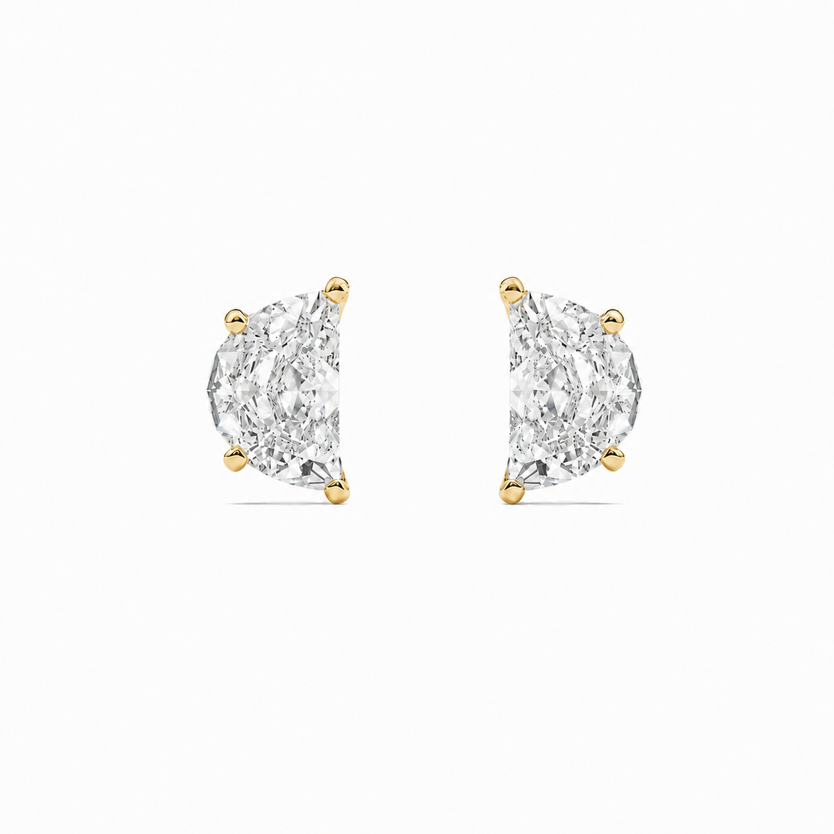 Half Moon Diamond Studs