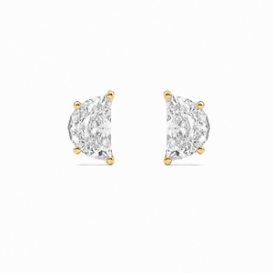 Half Moon Diamond Studs
