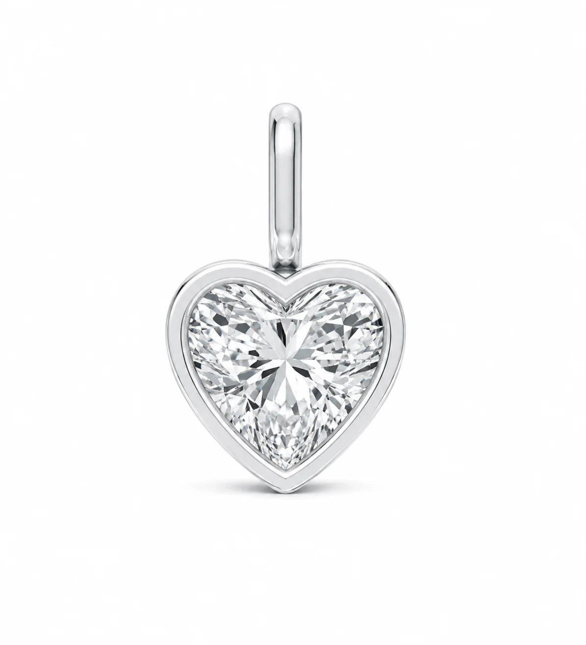 Heart Diamond Bezel Pendant