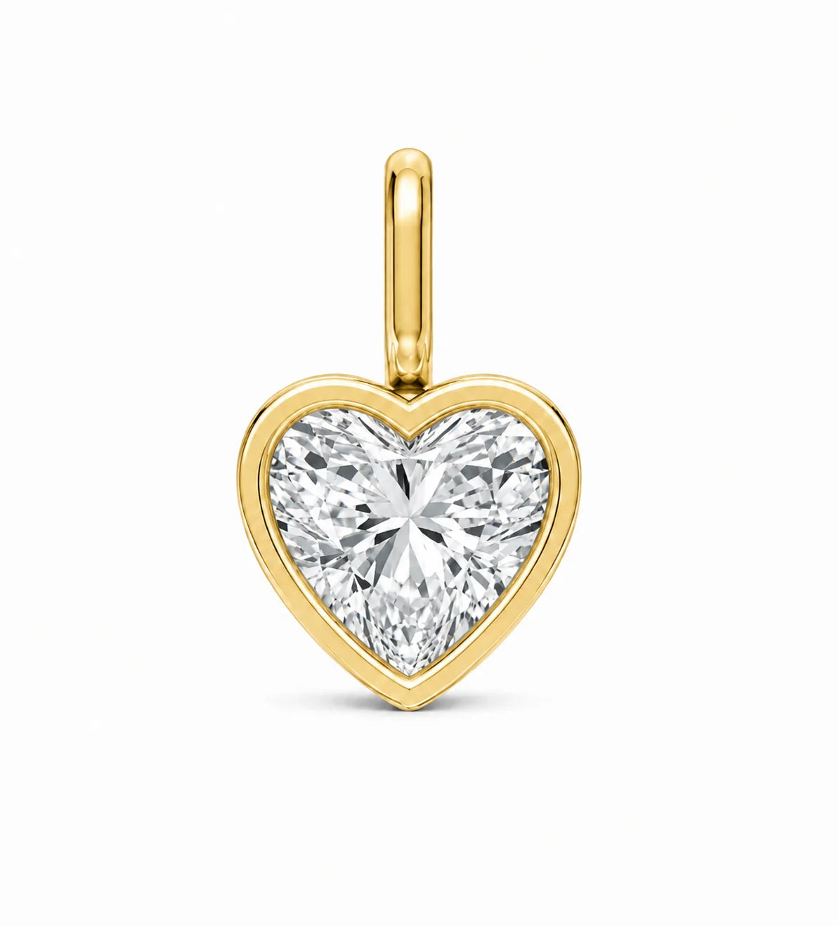 Heart Diamond Bezel Pendant