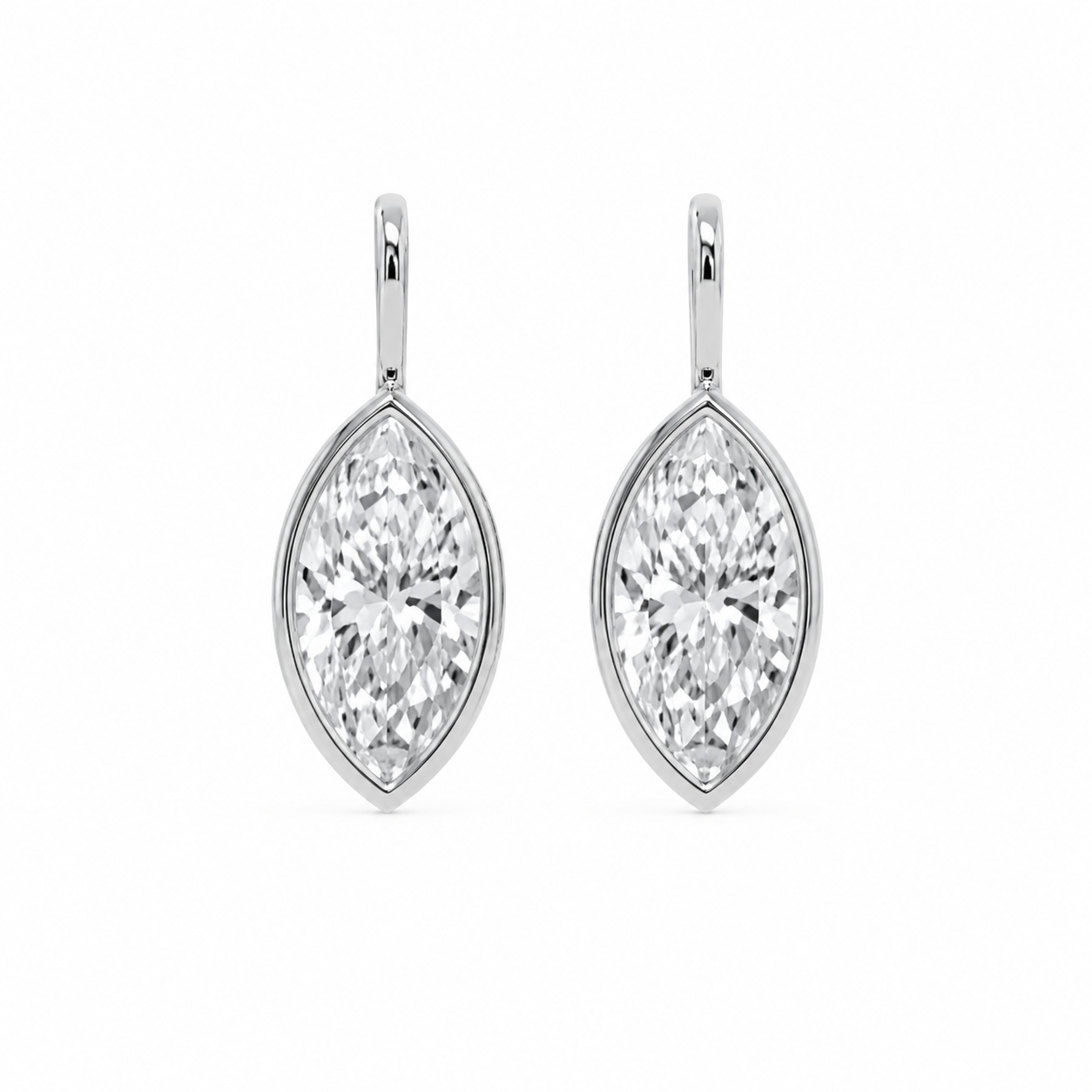 Marquise Bezel Drop Earrings