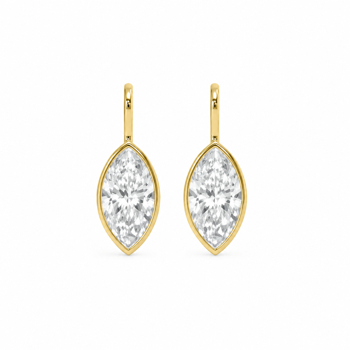 Marquise Bezel Drop Earrings