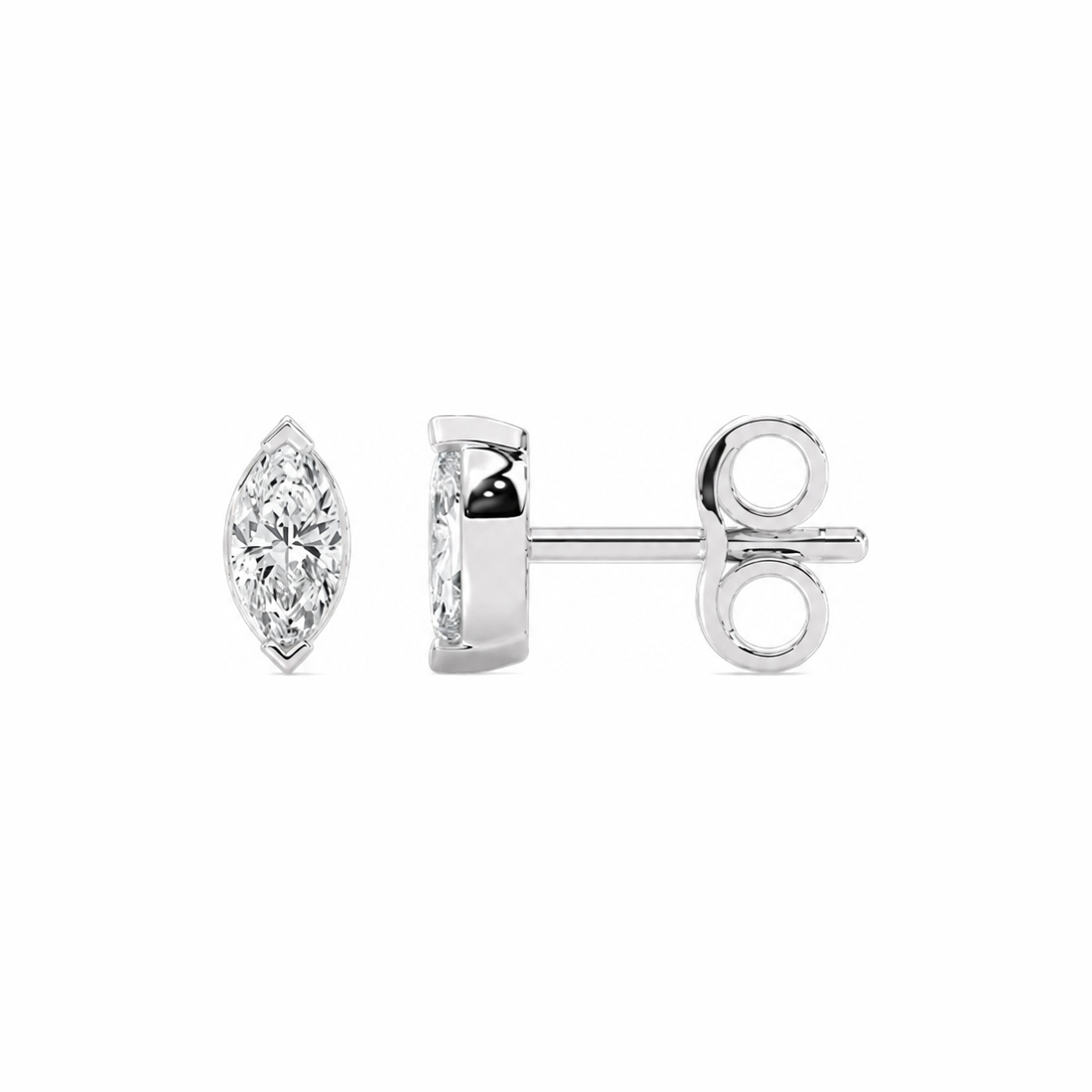 Marquise Chevron Stud Earrings