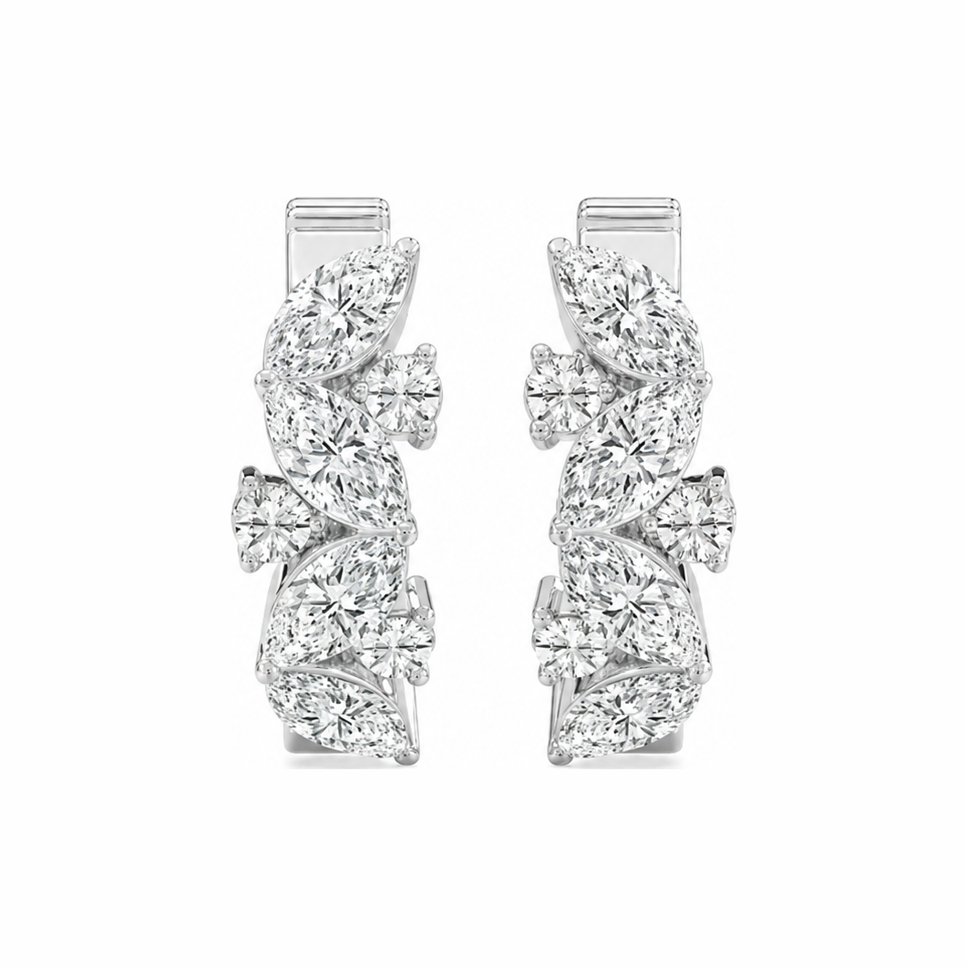 Marquise Hoop Earrings