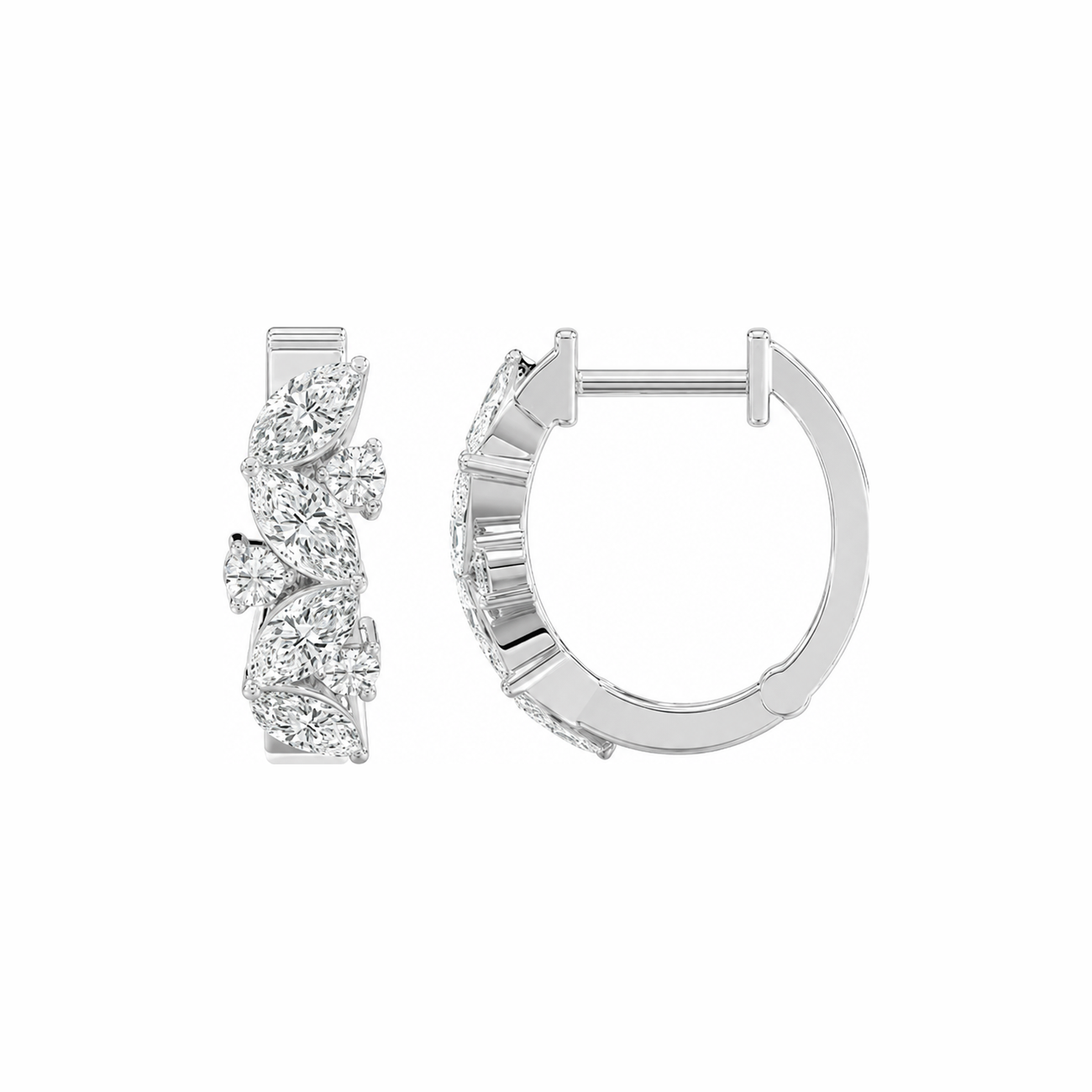 Marquise Hoop Earrings