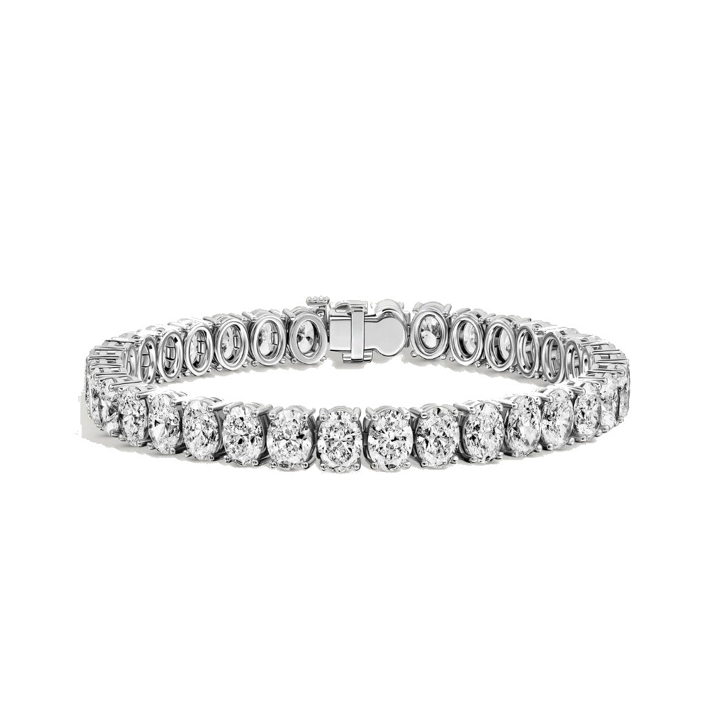 Oval Diamond Tennis Bracelet