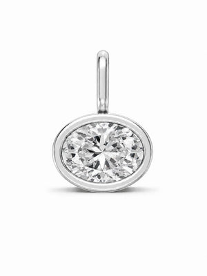 Oval Diamond Bezel Pendant