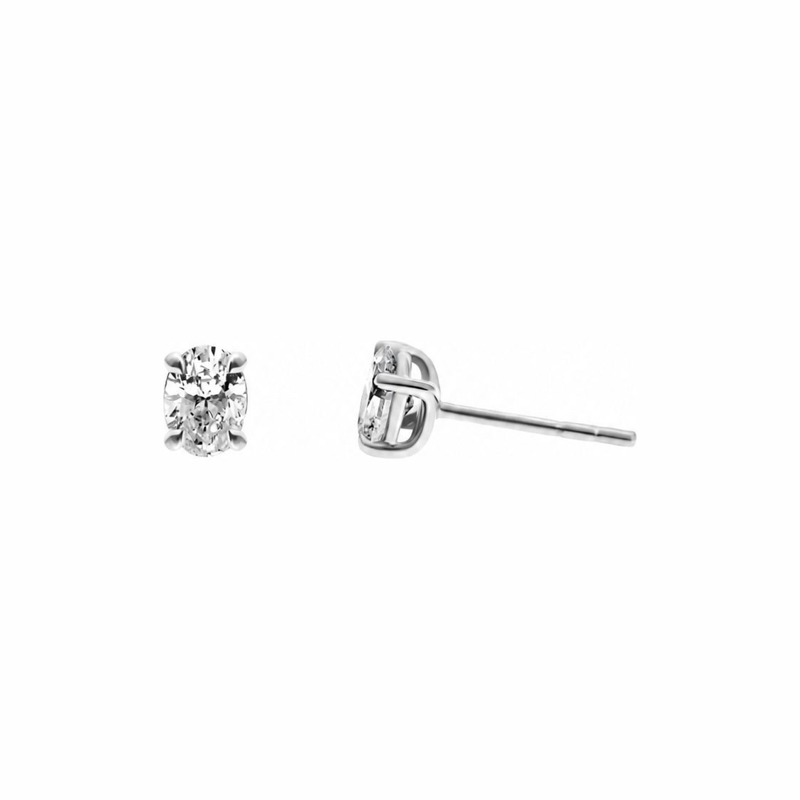 Oval Diamond Studs