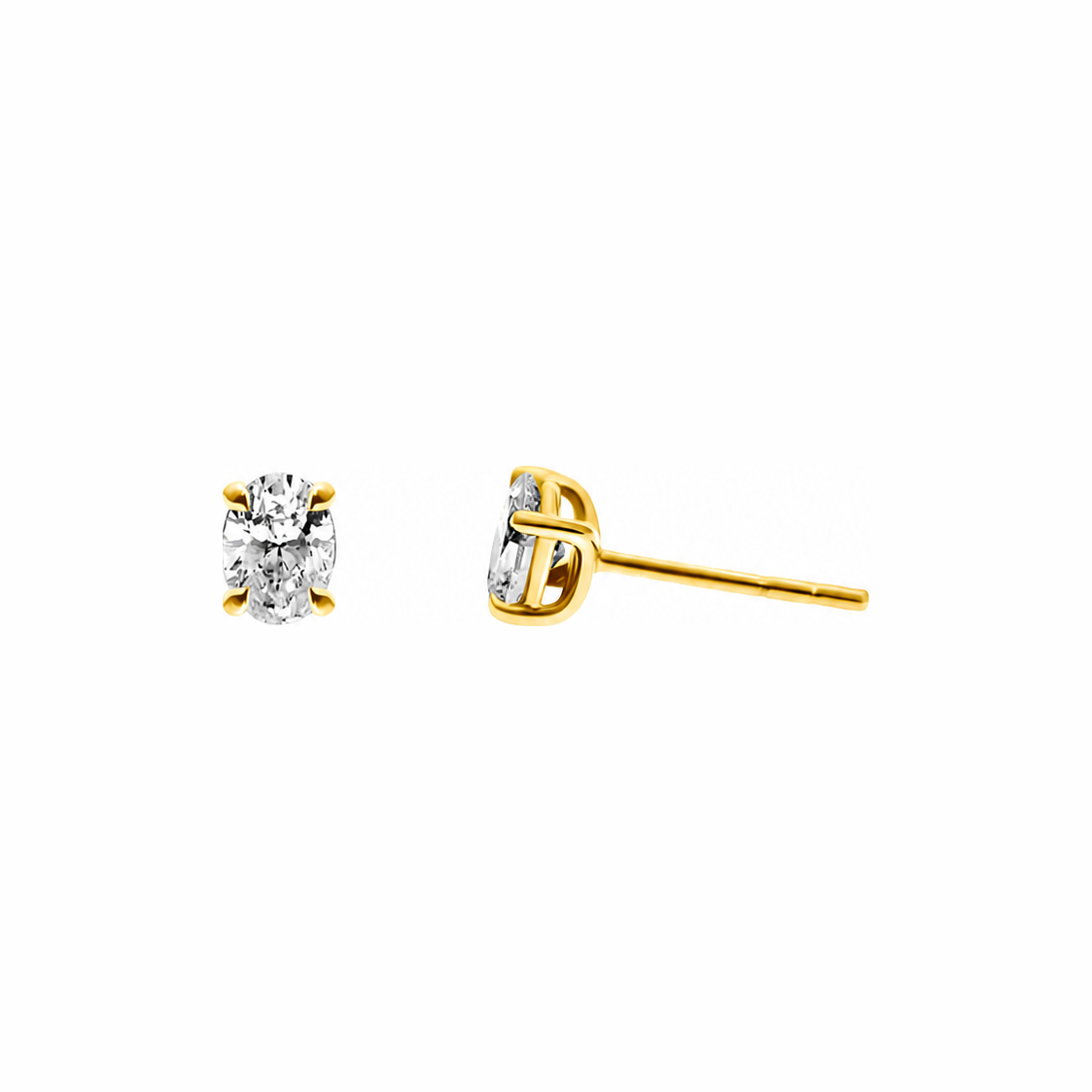 Oval Diamond Studs