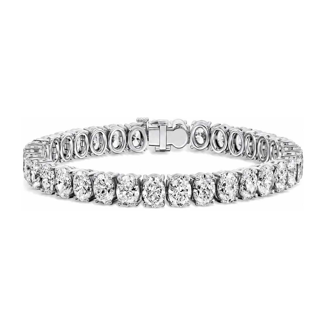 Oval Diamond Tennis Bracelet