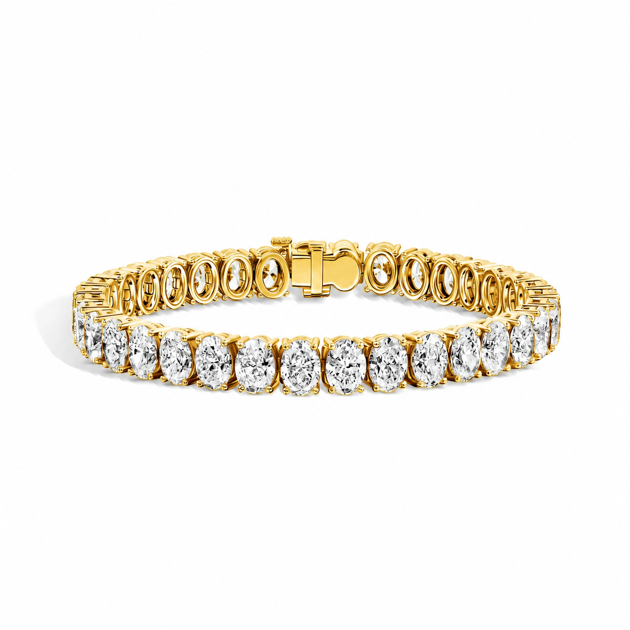 Oval Diamond Tennis Bracelet