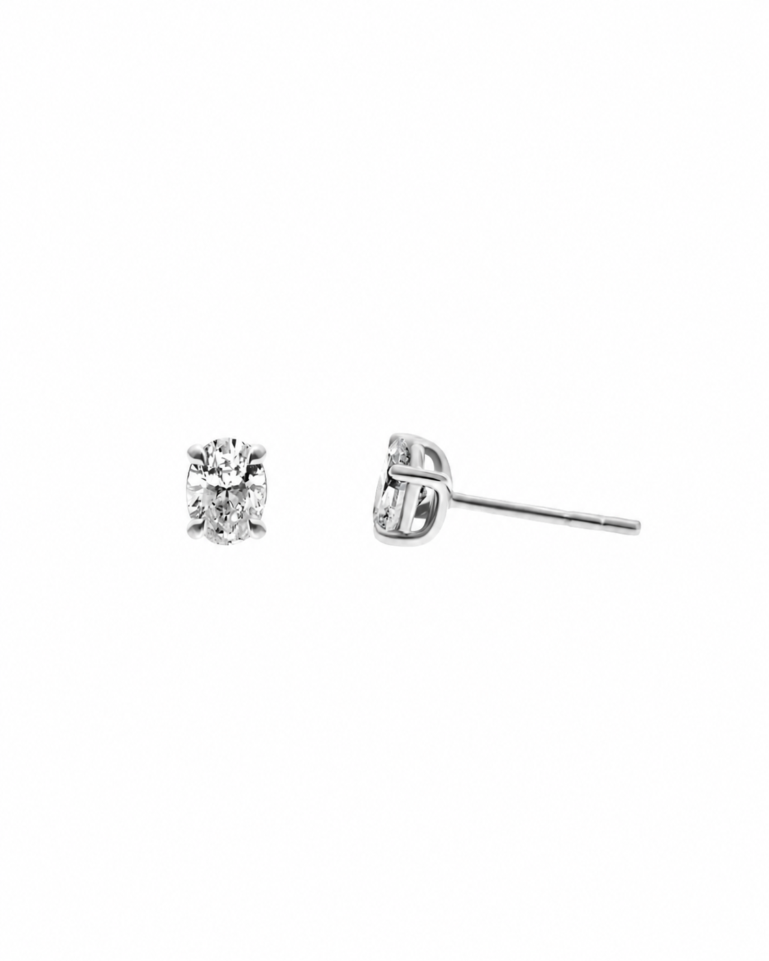 Oval Diamond Studs
