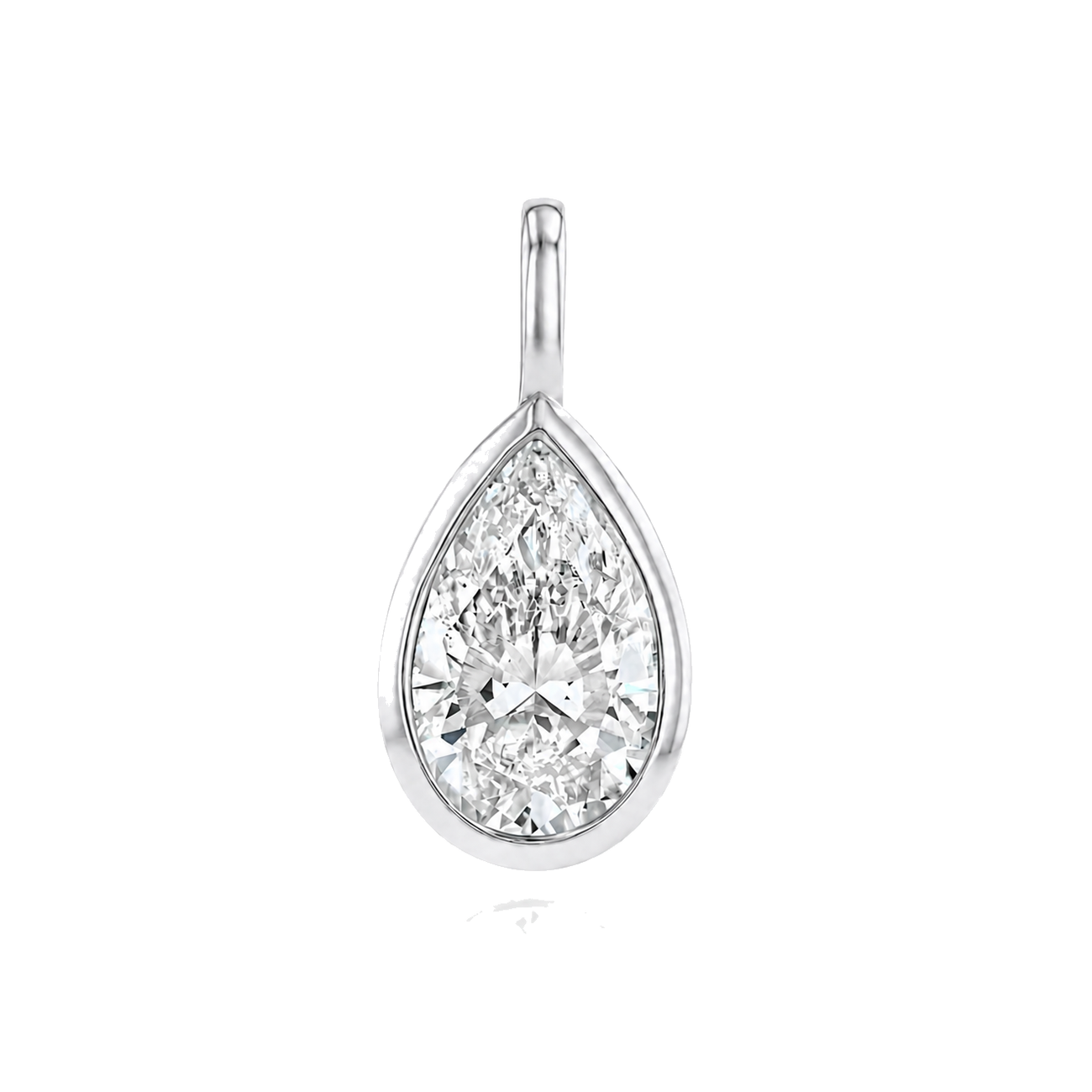 Pear Diamond Bezel Drop