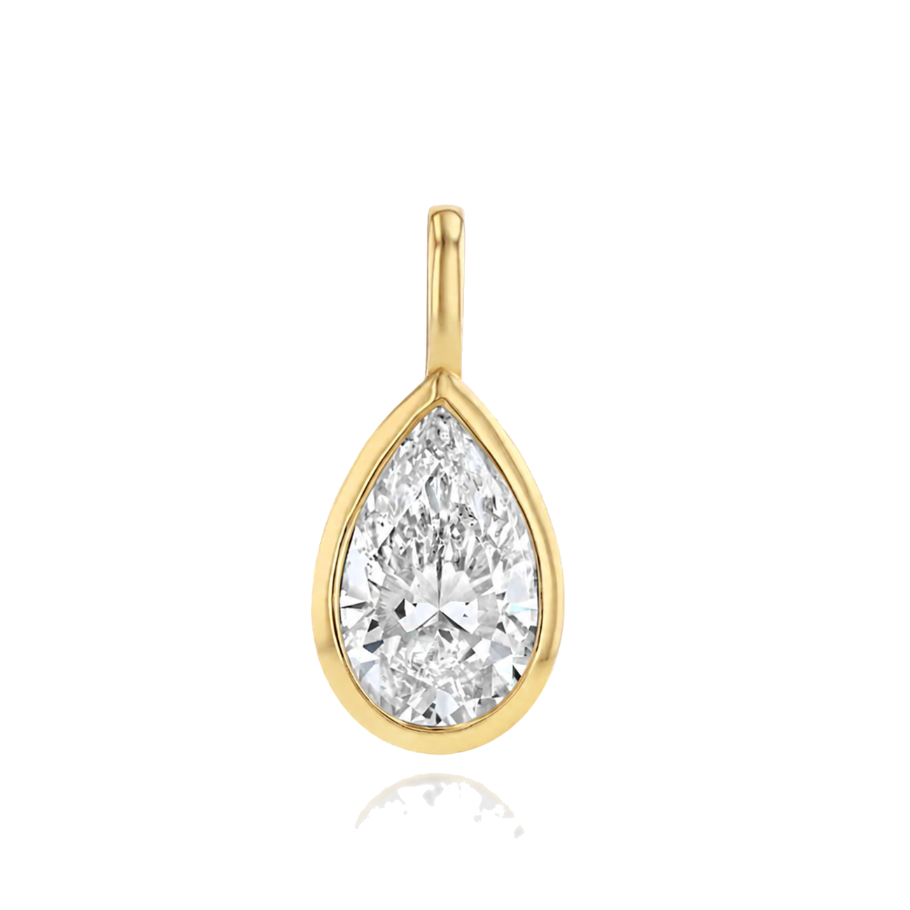 Pear Diamond Bezel Drop