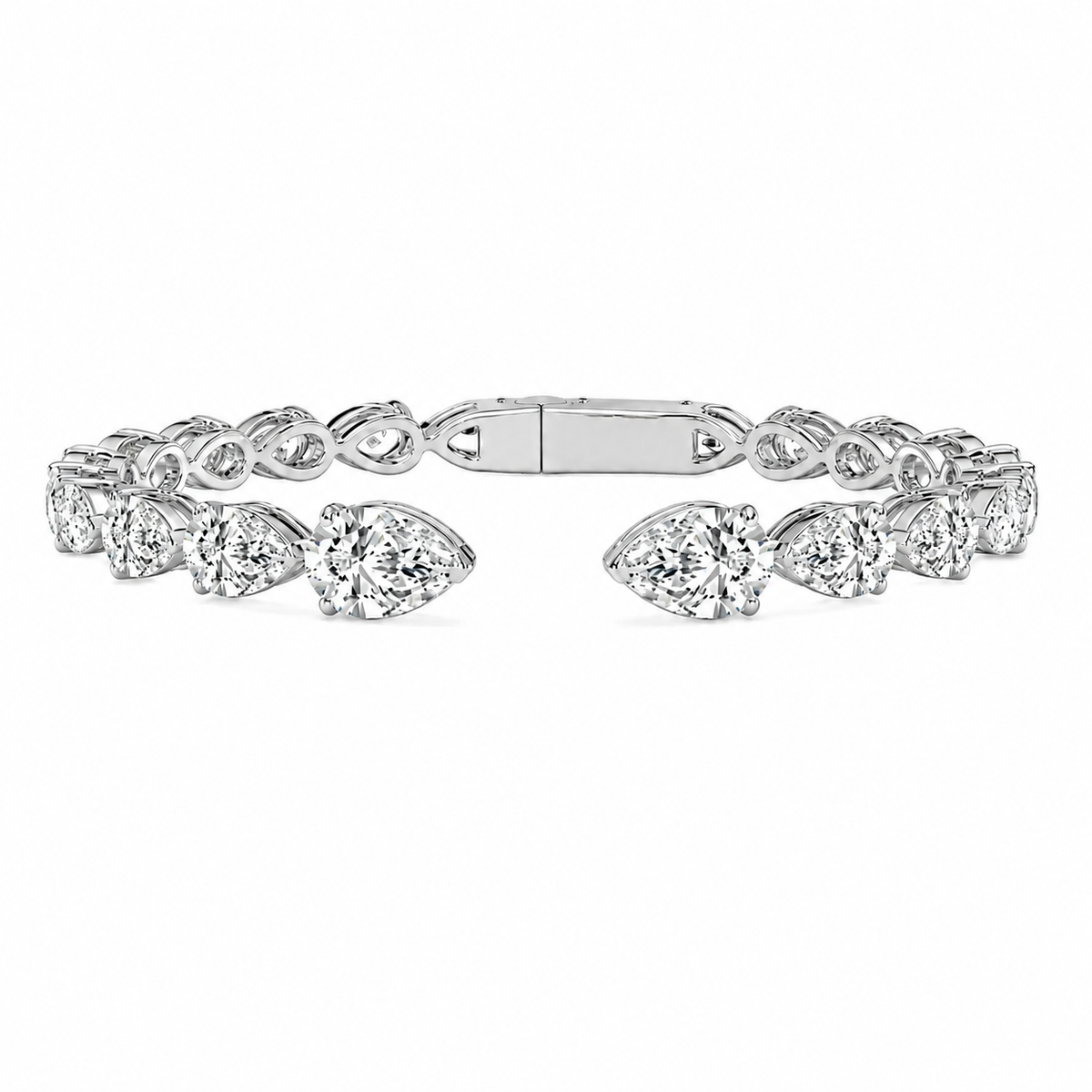 Pear-Cut Diamond Cuff