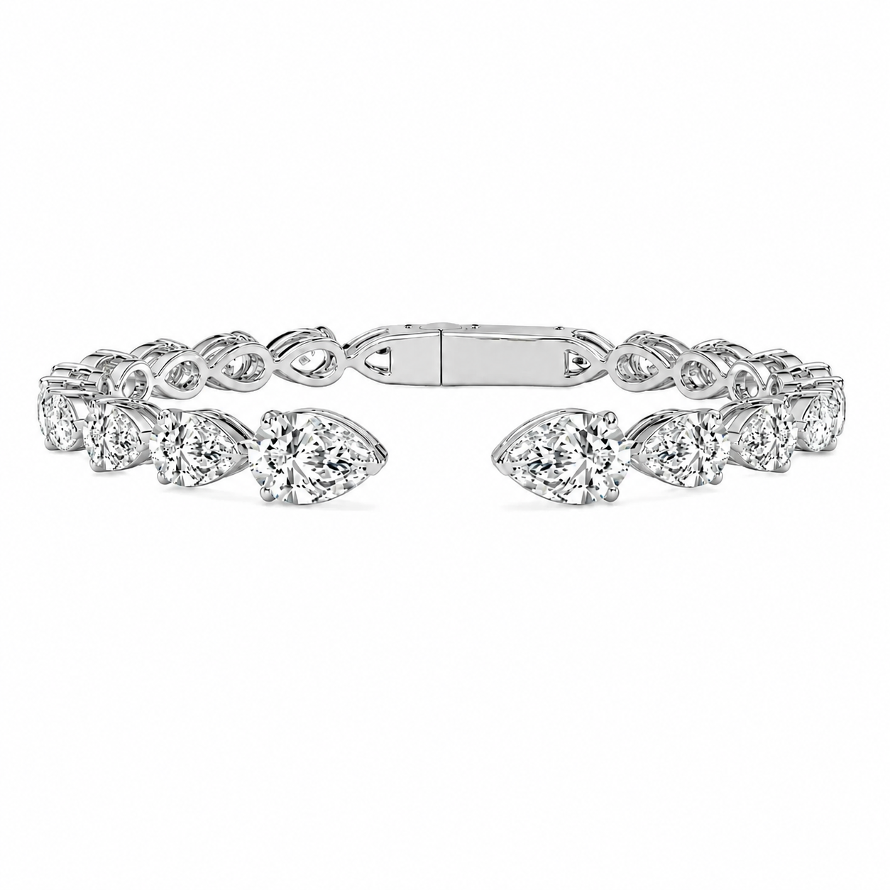 Pear-Cut Diamond Cuff