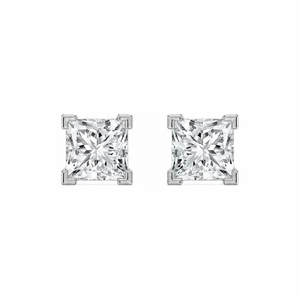 Princess Cut Stud With Tips