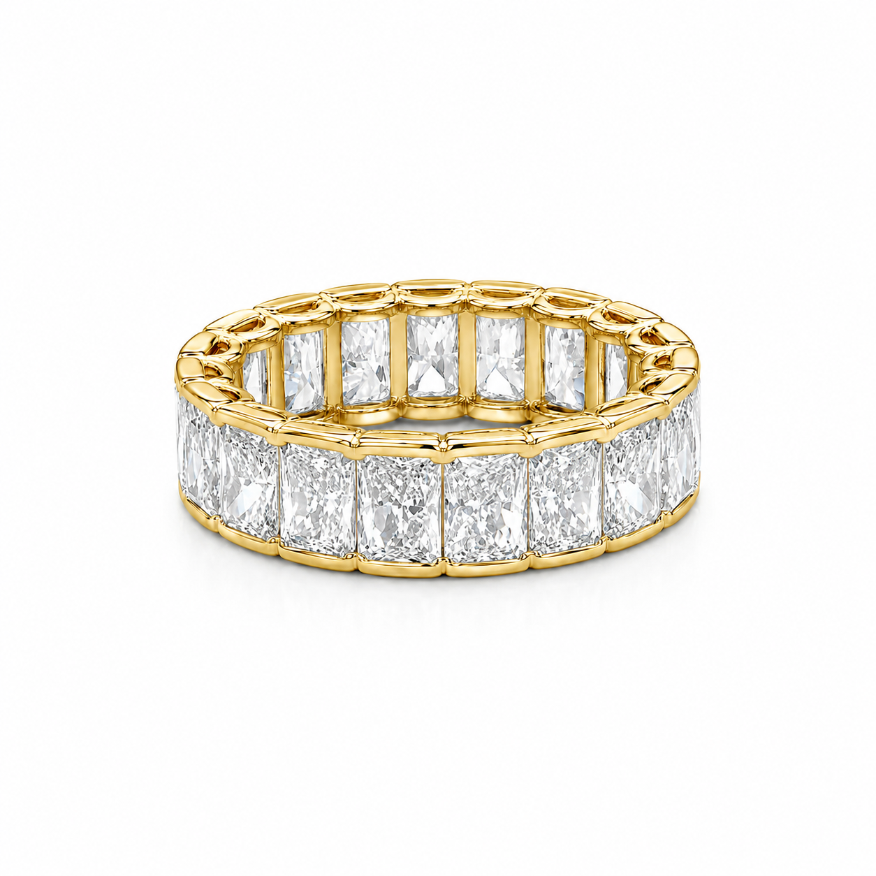 Radiant Bezel Eternity Band